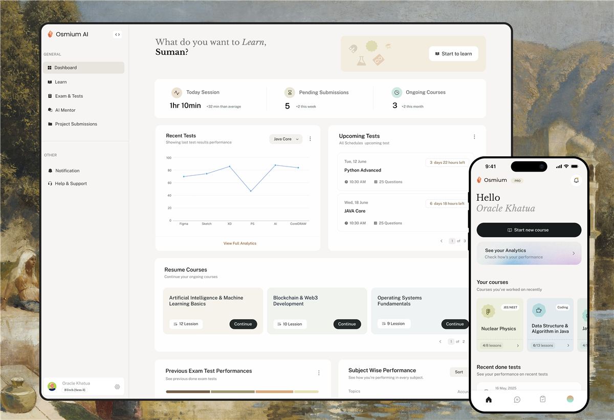 Osmium AI-Powered Learning UI
